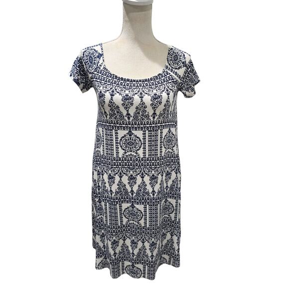 Ava Sky Blue and White Dress - Picture 1 of 4